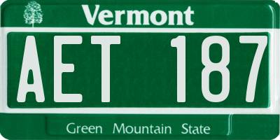 VT license plate AET187