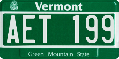 VT license plate AET199