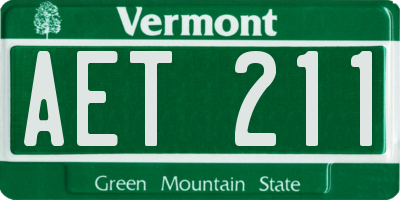 VT license plate AET211