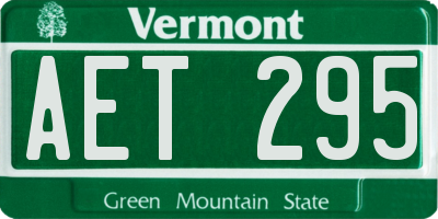 VT license plate AET295