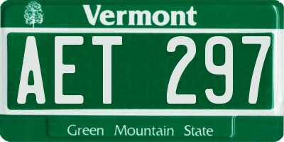 VT license plate AET297
