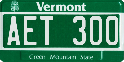VT license plate AET300