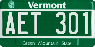 VT license plate AET301