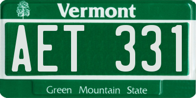 VT license plate AET331