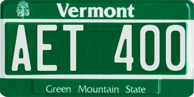 VT license plate AET400