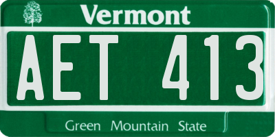 VT license plate AET413