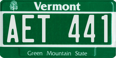 VT license plate AET441