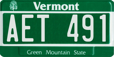VT license plate AET491