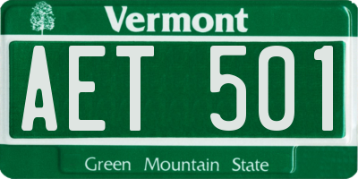 VT license plate AET501