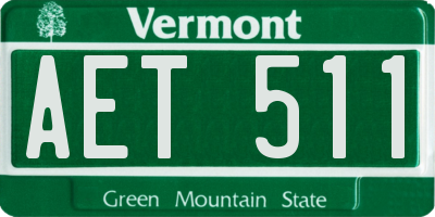 VT license plate AET511