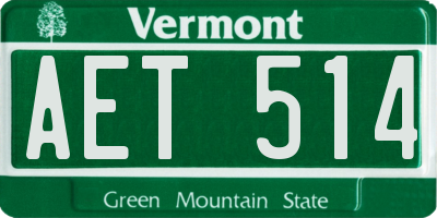 VT license plate AET514