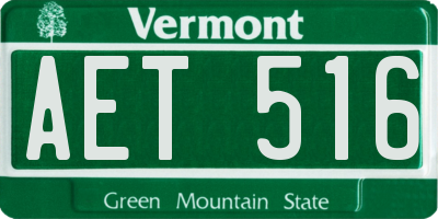 VT license plate AET516
