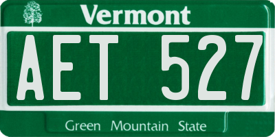 VT license plate AET527