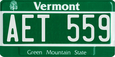VT license plate AET559