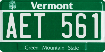 VT license plate AET561
