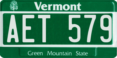 VT license plate AET579