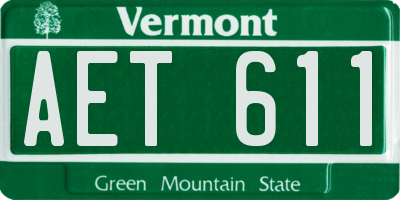 VT license plate AET611
