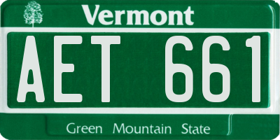 VT license plate AET661