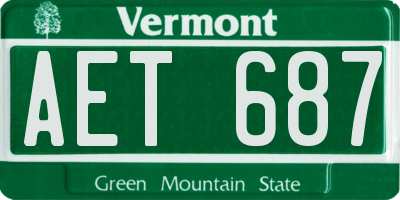 VT license plate AET687