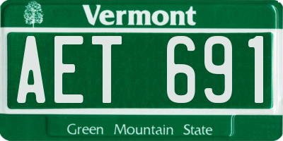 VT license plate AET691