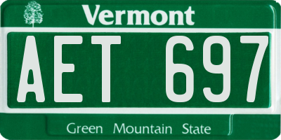 VT license plate AET697