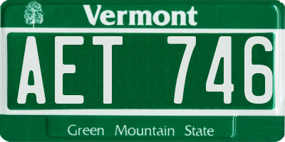 VT license plate AET746