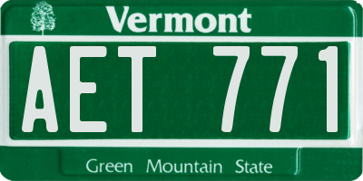 VT license plate AET771