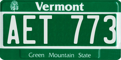 VT license plate AET773