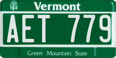 VT license plate AET779