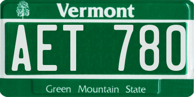 VT license plate AET780