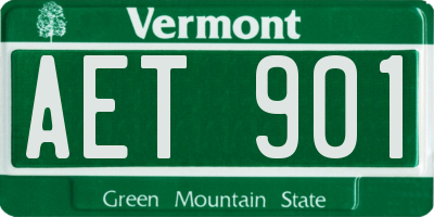 VT license plate AET901