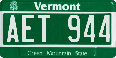 VT license plate AET944