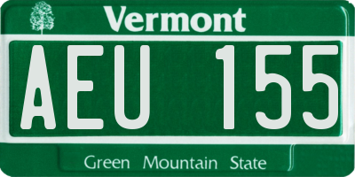 VT license plate AEU155