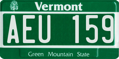 VT license plate AEU159