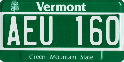 VT license plate AEU160
