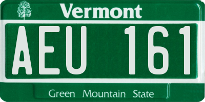 VT license plate AEU161