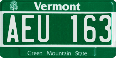 VT license plate AEU163