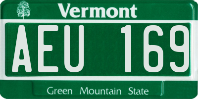 VT license plate AEU169