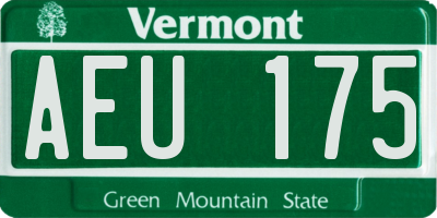 VT license plate AEU175