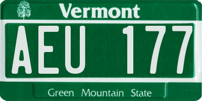 VT license plate AEU177