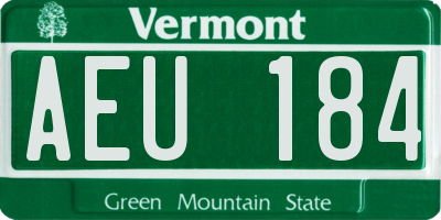 VT license plate AEU184