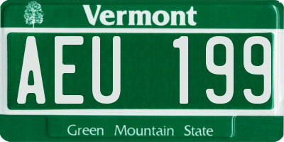 VT license plate AEU199