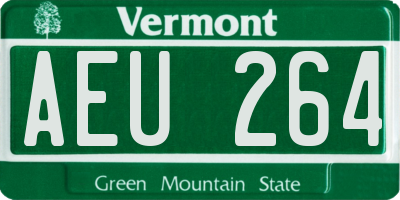 VT license plate AEU264