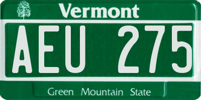 VT license plate AEU275