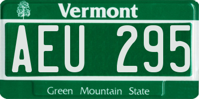 VT license plate AEU295