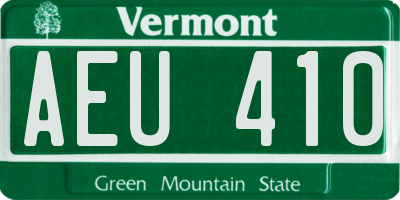 VT license plate AEU410