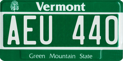 VT license plate AEU440