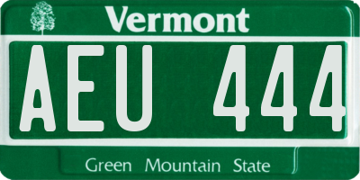 VT license plate AEU444