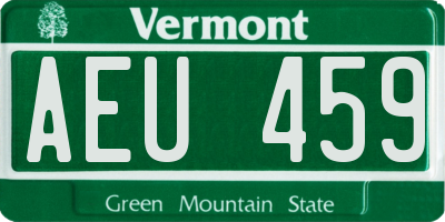 VT license plate AEU459