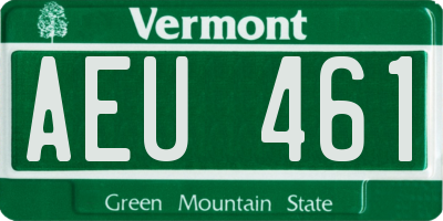 VT license plate AEU461